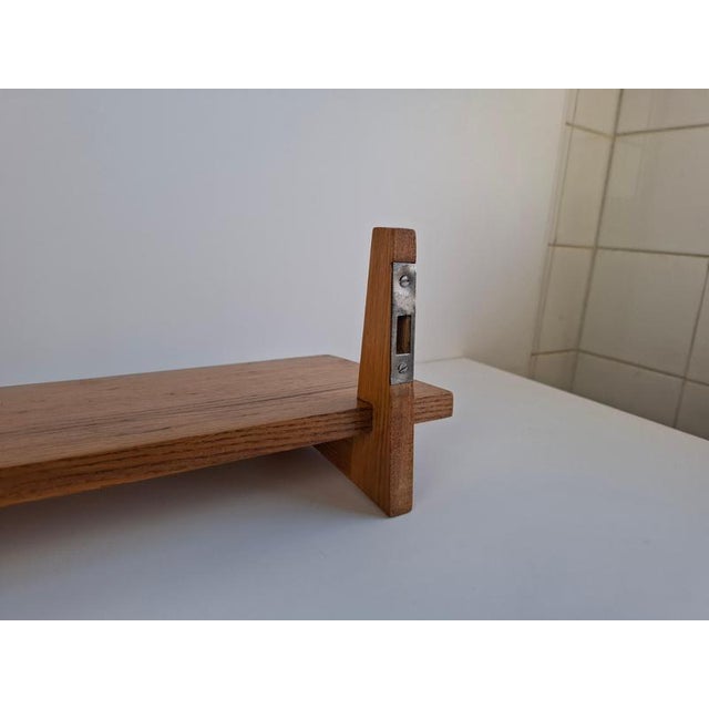 Brown Mid-Century Wooden Wall Shelf, Czechoslovakia, 1960s For Sale - Image 8 of 18