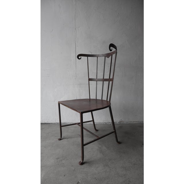 1940s Set of 6 Vintage Metal Windsor Garden Dining Chairs For Sale - Image 5 of 8