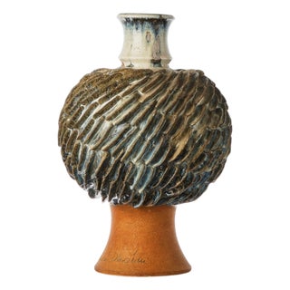 Large Scandinavian Modern Ceramic Stoneware Vase by Josef Simon, Sweden, 1960s For Sale