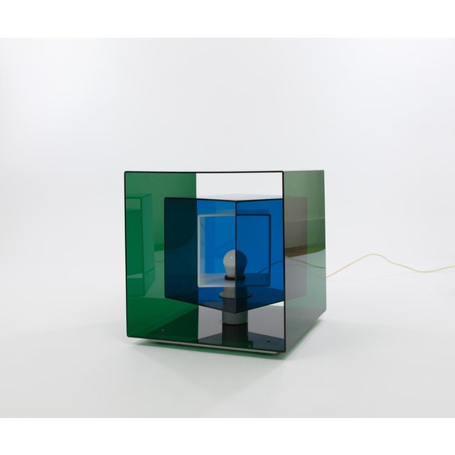Plastic Kaleidoscopio Table Lamp by Giorgio Longoni for Stilnovo, 1960s For Sale - Image 7 of 9