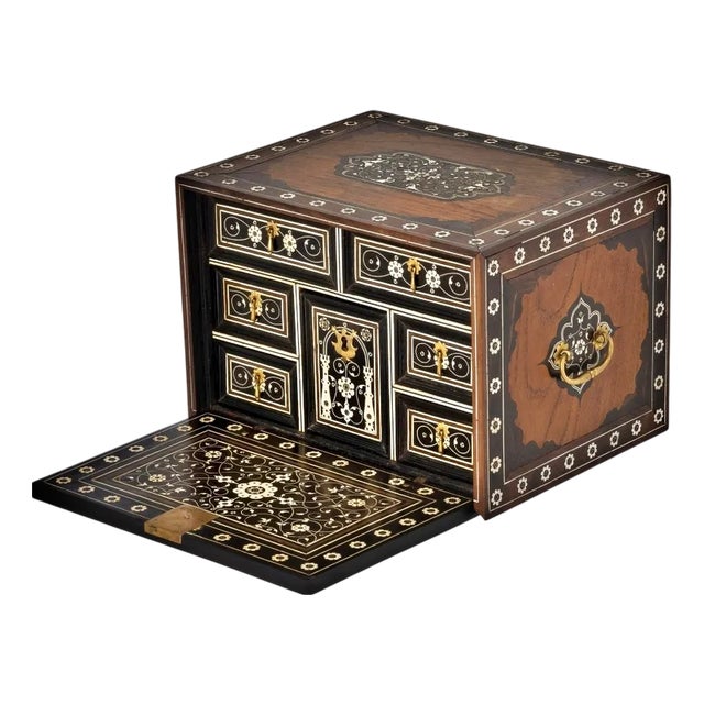 Antique Indo-Portuguese Cabinet, 1600s For Sale