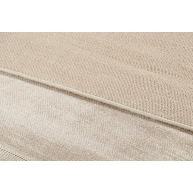 Textile Contemporary Distressed Textural Art Silk Extra Long Runner by Rug & Kilim, India For Sale - Image 7 of 8
