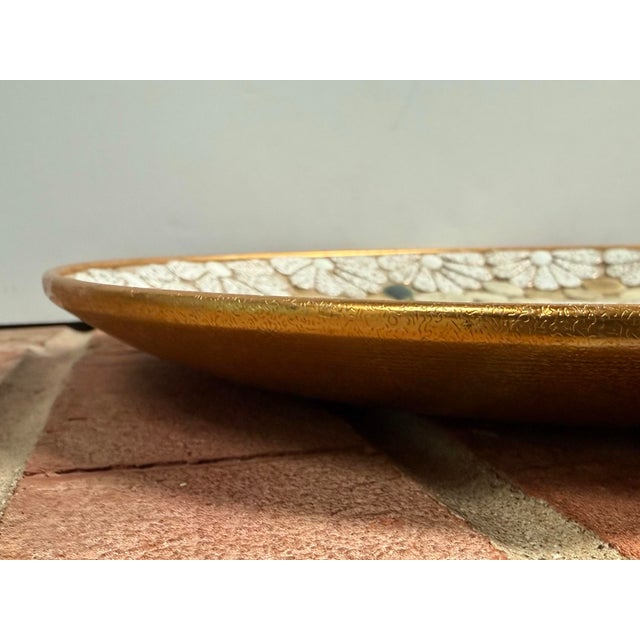 Vintage MCM Mosaic Tile Decorative Plate / Shallow Centerpiece Bowl - 12” For Sale In Chicago - Image 6 of 7