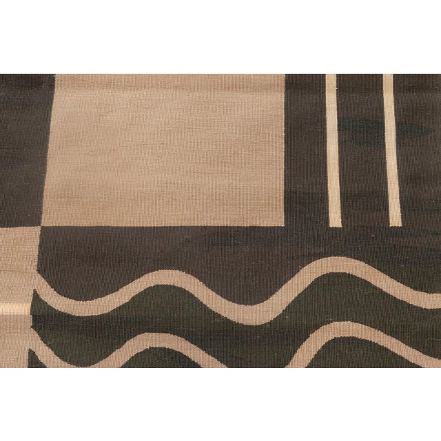 Modern Contemporary Aubusson Geometric Design Handmade Wool Rug by Doris Leslie Blau For Sale - Image 3 of 7