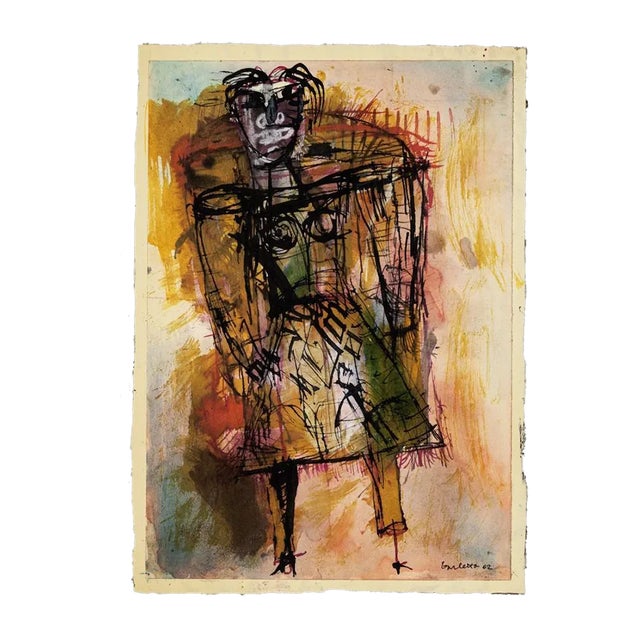 Sergio Barletta, Figure, Mixed Media, 1962 For Sale