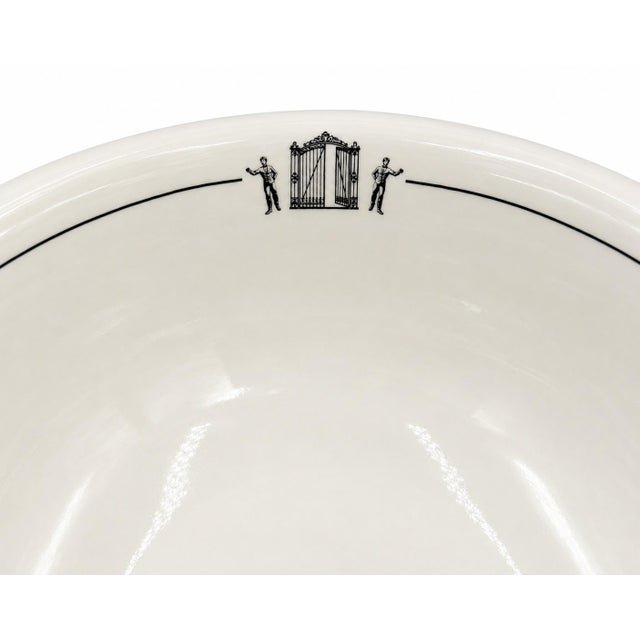 Vintage the 21 Club Nyc Restaurant Serving Bowl Shenango China Jockey Gate Logo For Sale - Image 4 of 13