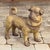 Glass Vintage English Standing Pug Composition Sculpture with Glass Eyes and Collar For Sale - Image 7 of 12