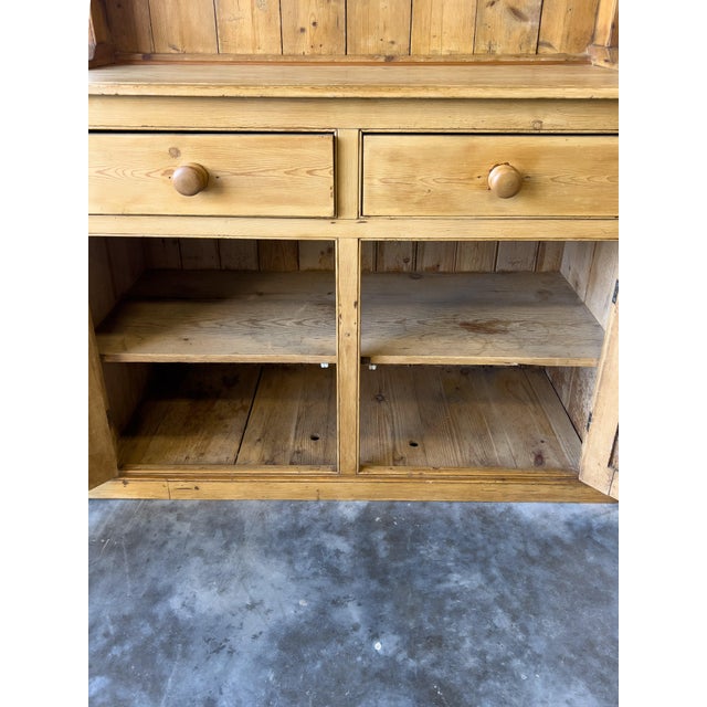Tan Antique 19th Century Pine Hutch | Kitchen Dresser For Sale - Image 8 of 8