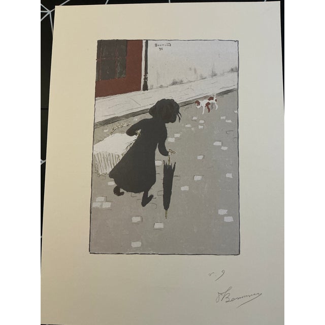 Bauhaus Late 18th Century Pierre Bonnard La Petite Blanchisseuse Hand Signed For Sale - Image 3 of 6