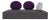 Mosspink Two-Seater Leather Grey Anthracite and Violet Sofa with Manual Function by Brühl For Sale