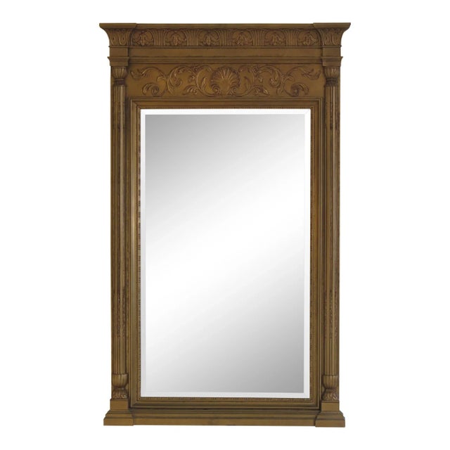 Gold Regency Style Gold Decorated Beveled Glass Mirror For Sale - Image 8 of 8