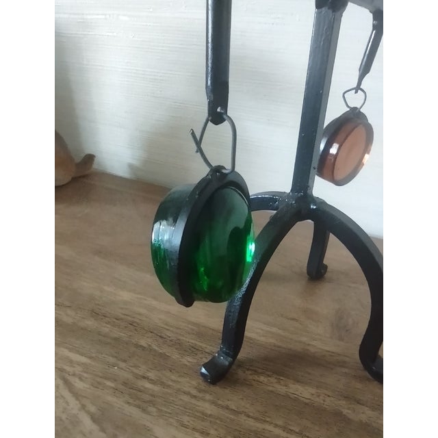 1950s 1950s Gunnar Ander for Ystad Metall Wrought Iron Candle Holder For Sale - Image 5 of 9