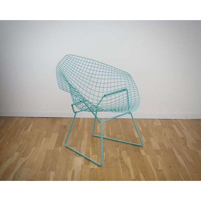 Metal Diamond Chair by Harry Bertoia for Knoll International, 1980s For Sale - Image 7 of 14
