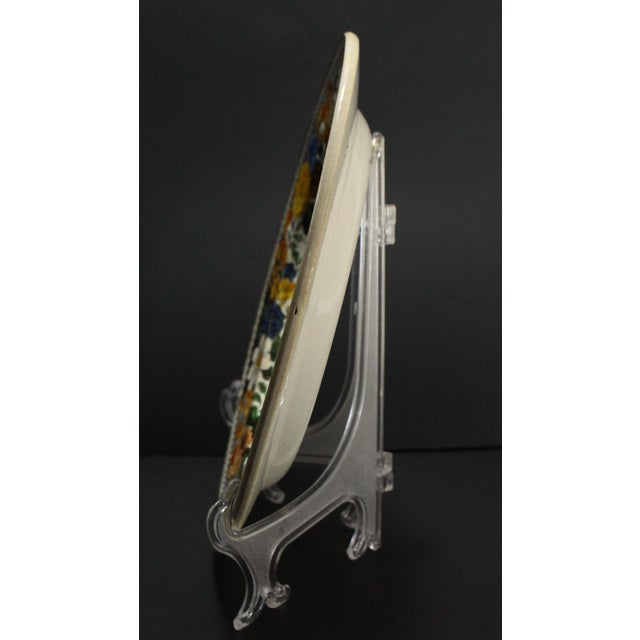 1830s Creil L &T French Faience Polychrome Transfer Plate "Le Repas Champetre" For Sale - Image 10 of 14