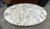 Florence Knoll Oval Carrara Marble Dining Table, Signed Stainless Steel Base For Sale - Image 12 of 12