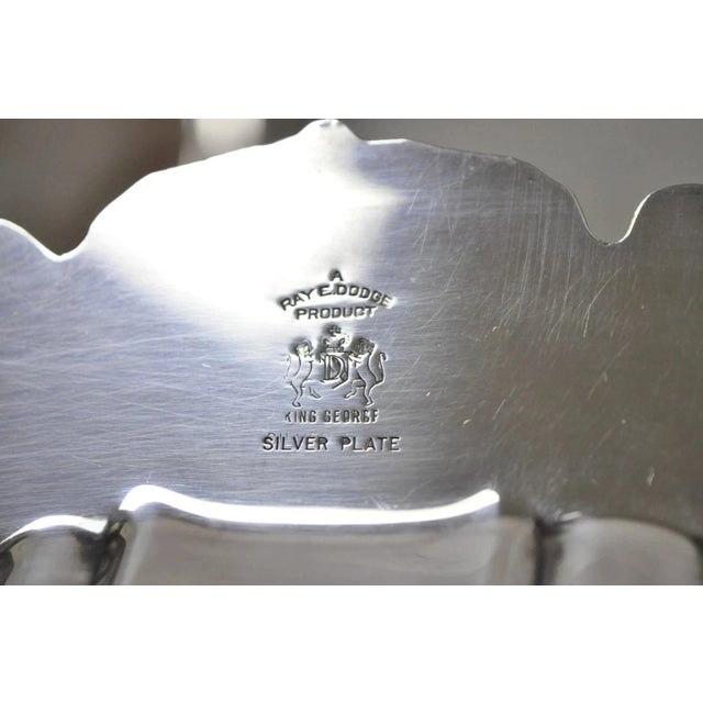 Antique "Barefoot Mailman Rally 1962" Award Silver Plated Serving Platter Tray For Sale - Image 9 of 10