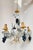 Vintage Hand-Forged Sheet Metal Five-Light Chandelier, 1950s For Sale - Image 6 of 18