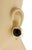 Contemporary Mid 20th Century Pair of Talento Diamond Onyx 18k Two Tone Gold Fancy Post Clip Earrings For Sale - Image 3 of 6