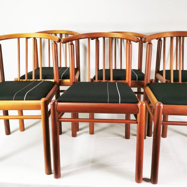 Mid-Century Teak Chairs, Denmark, 1970s, Set of 6 For Sale - Image 4 of 18