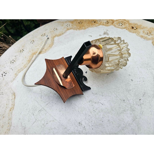 Black Wall Lamp, Western Germany, 1970s For Sale - Image 8 of 9