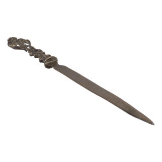 Antique Silver Letter Opener For Sale