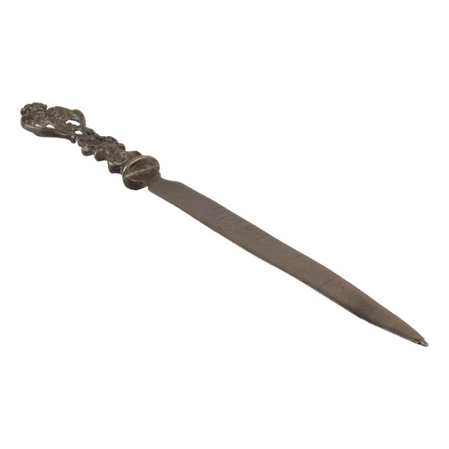 Antique Silver Letter Opener For Sale