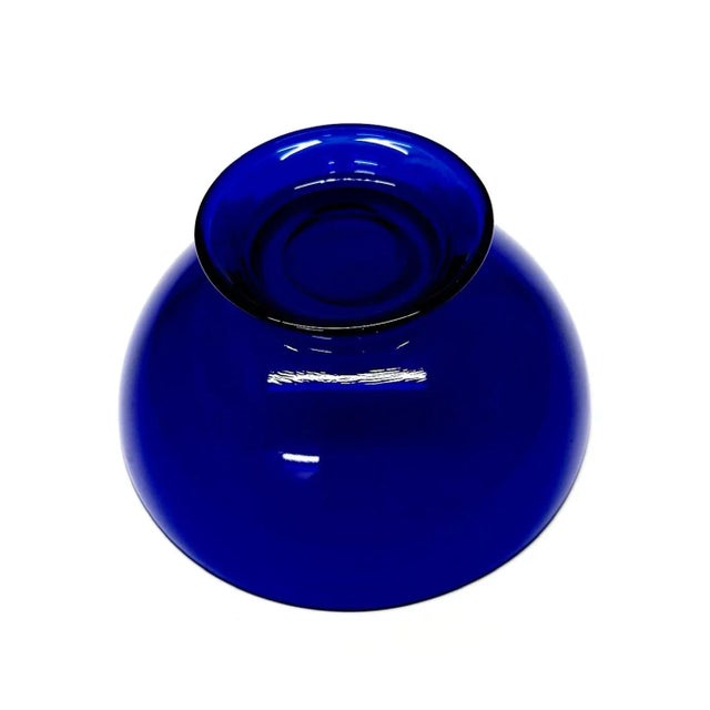 Mid 20th Century Cobalt Glass Bowls - Group of 2 For Sale - Image 5 of 8
