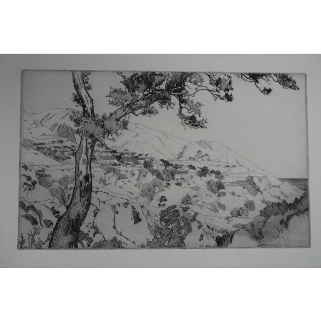 Mid 20th Century Mid 20th Century Charles B. Keller, a Village in Andalusia, Etching For Sale - Image 5 of 8