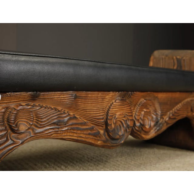 Vintage Mid-Century Tiki Polynesian Carved Wood Bench by Witco, 1960s For Sale - Image 15 of 18