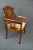 Antique Mahogany Marquetry Pearl Inlay Accent Chair For Sale - Image 6 of 13