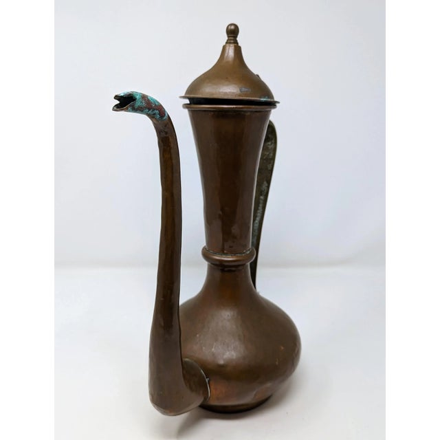 Vintage Copper Tea Pot Pitcher - Beautiful Patina For Sale - Image 13 of 13