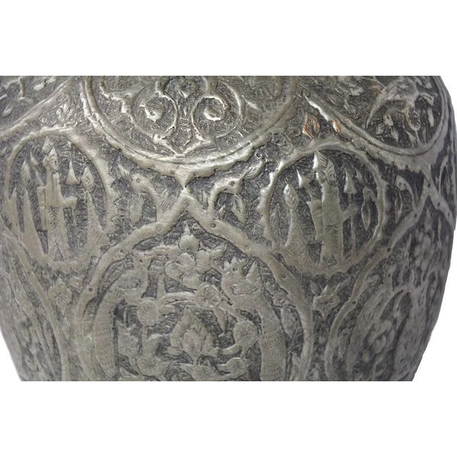 Copper Vase with Engraving, 1940s For Sale - Image 4 of 12