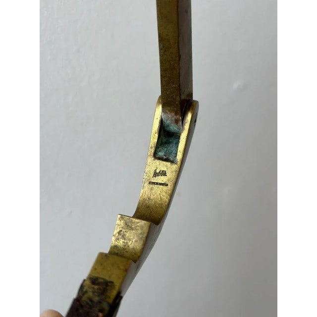 Mid-Century Brass + Leather Nutcracker by Carl Auböck, Model Number 4234, Circa 1950s-60s For Sale - Image 9 of 12