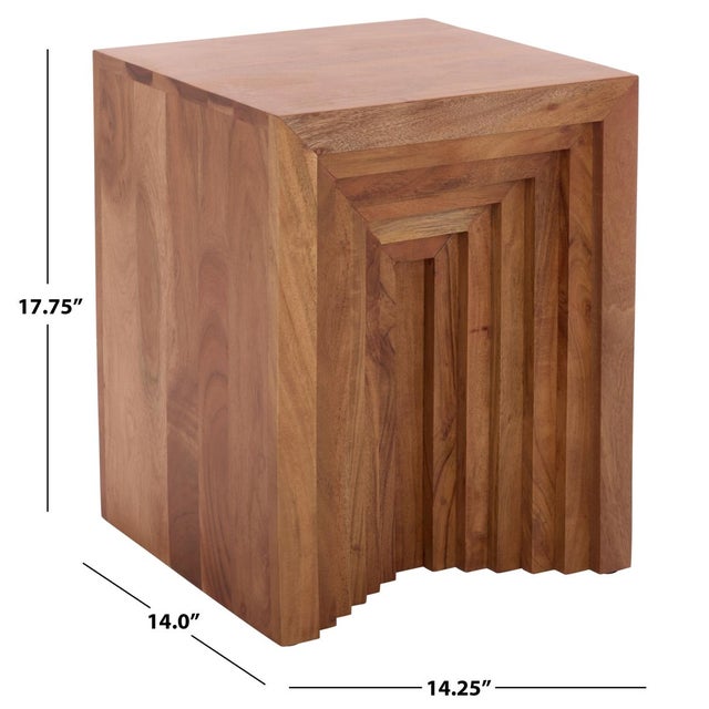Contemporary Amabu Accent Table in Walnut For Sale - Image 3 of 8