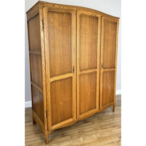Vintage French Louis XVI Style Wardrobe in Oak For Sale - Image 8 of 8