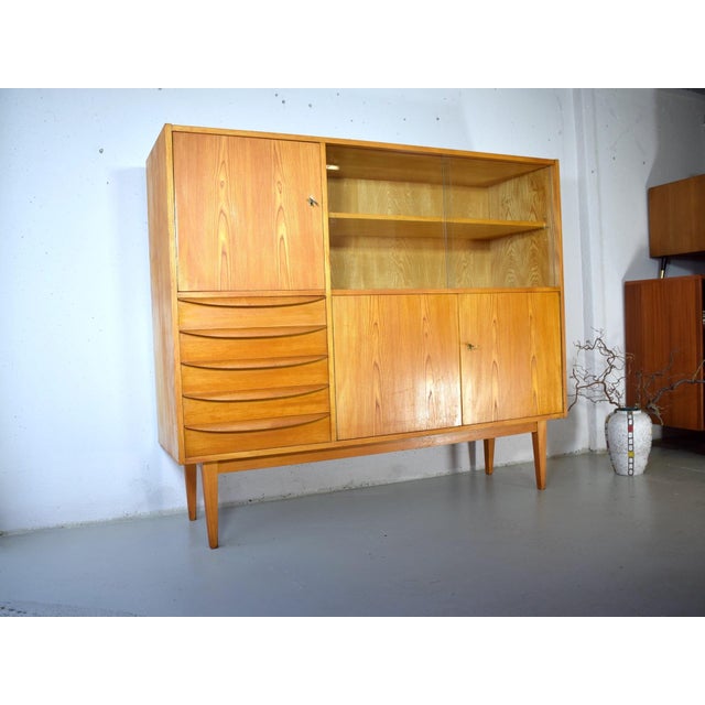 Mid-Century Modern Vintage Highboard by Franz Ehrlich for VEB Deutsche Werkstätten Hellerau, 1950s For Sale - Image 3 of 10