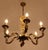2000 - 2009 Antique Polished Brass Chandelier For Sale - Image 5 of 6