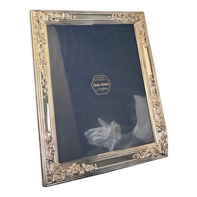 Pedro Durán Sterling Silver 925 Picture Frame in Original Presentation Case, Spain, 30 X 25 Cm For Sale