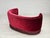 Danish 2-Seater Banana Sofa in Cherry-Red Velour, 1970s For Sale - Image 15 of 18