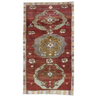 Vintage Turkish Oushak Rug - 06′00 × 10′07 For Sale