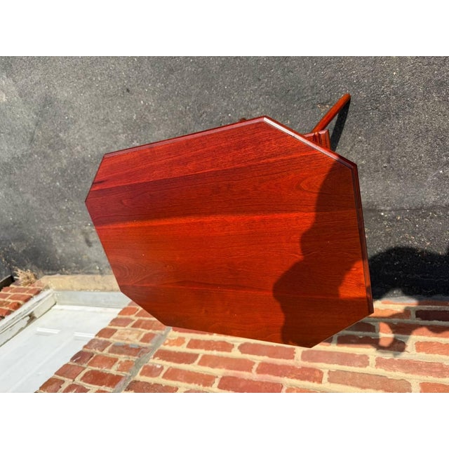 Brown Vintage English Regency Style Mahogany Spider Leg Two Tier Side Table For Sale - Image 8 of 16