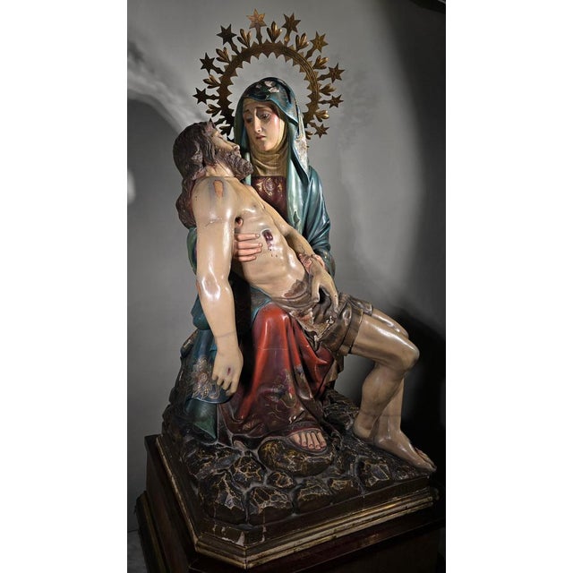 Early 19th Century 19th Century Sculpture The Pieta, 1800s For Sale - Image 5 of 18