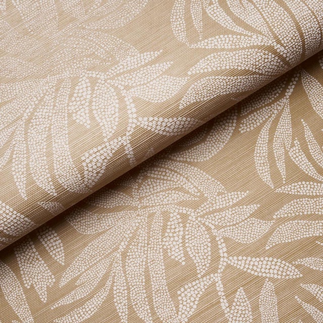 Schumacher SAMPLE - Schumacher X Johanna Ortiz Tayrona Palm Mosaic Sisal Wallpaper In Playa Dorada Sand For Sale - Image 4 of 4