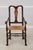 Queen Anne Set of 8 Country Queen Anne Rush Seat Dining Chairs For Sale - Image 3 of 18