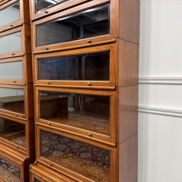 English Bookcases in the style of Globe Wernicke, Set of 2 For Sale - Image 11 of 15