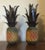 American Folk Art Carved Wood, Tole & Paint Decorated Pineapples - A Pair For Sale In New York - Image 6 of 10