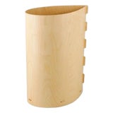 Pablo Pardo "Uno" Bent Wood Wastebasket / Paper Bin / Trash Can in Blonde / Ash Finish For Sale