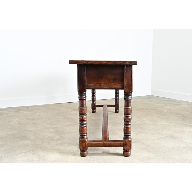 French 19th Century Oak Server with Turned Legs For Sale - Image 14 of 18