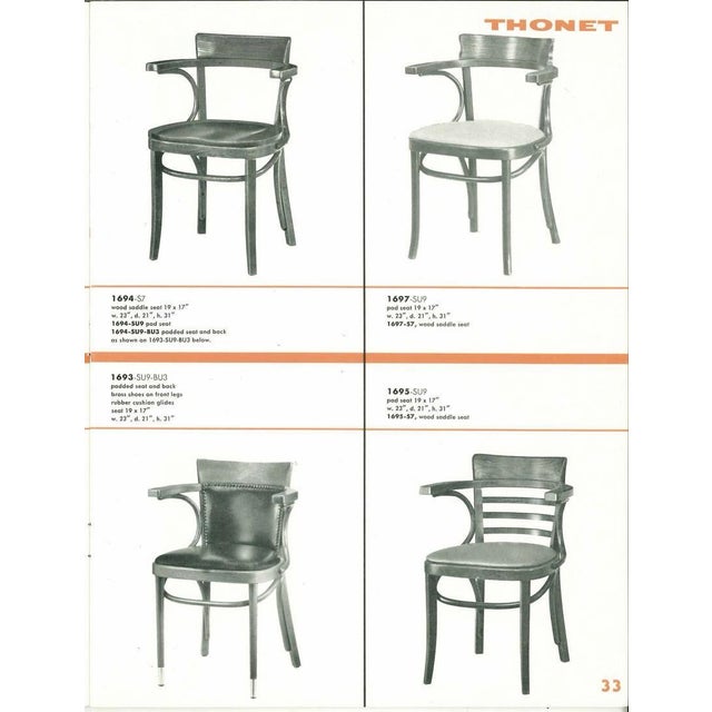 Thonet Midcentury Bentwood Armchair c.1950s - Original Makers Mark For Sale - Image 12 of 12