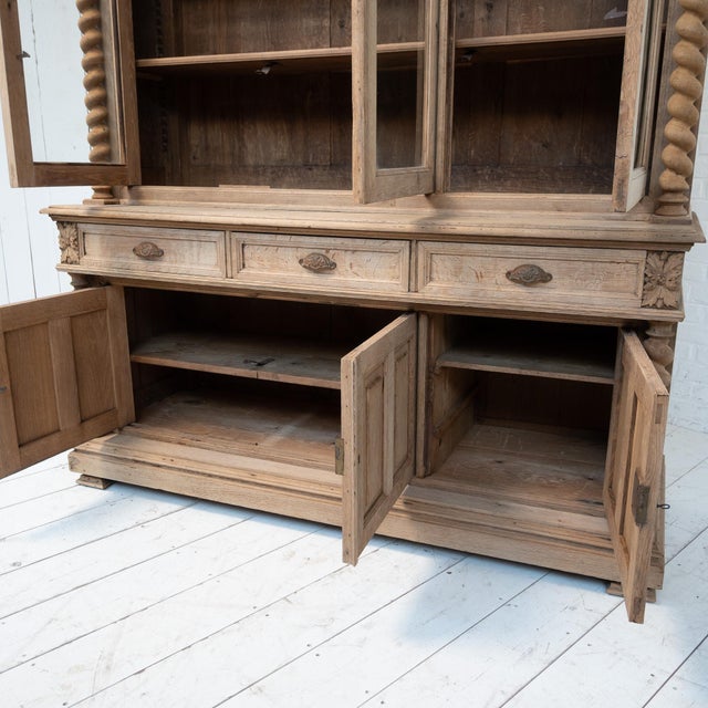 Late 19th Century Antique French Oak Bookcase, 1880s For Sale - Image 5 of 13